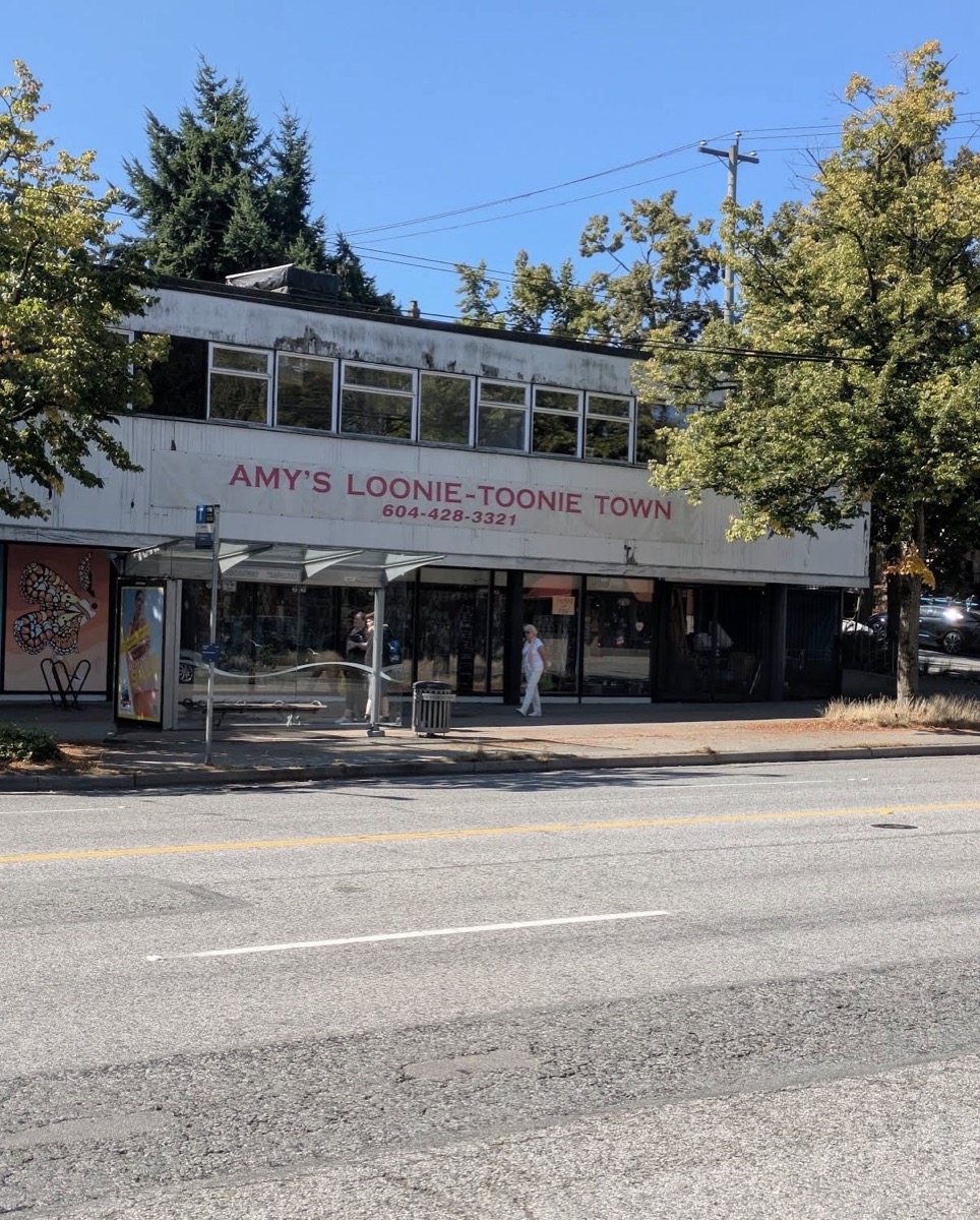 Amy's Loonie Toonie Town storefront on West Broadway